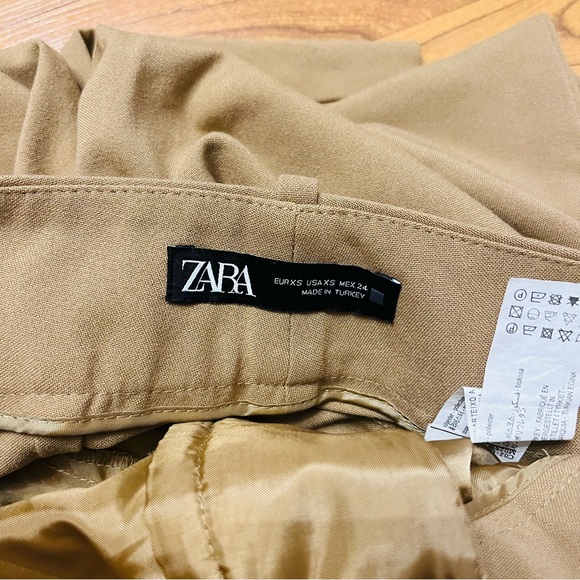 ZARA High Waisted Tailored Trousers – Neutral Beige Chic – Size XS - Picture 4 of 4